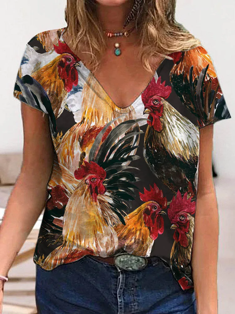 

Женская футболка с коротким рукавом и V-образным вырезом, в стиле Харадзюку