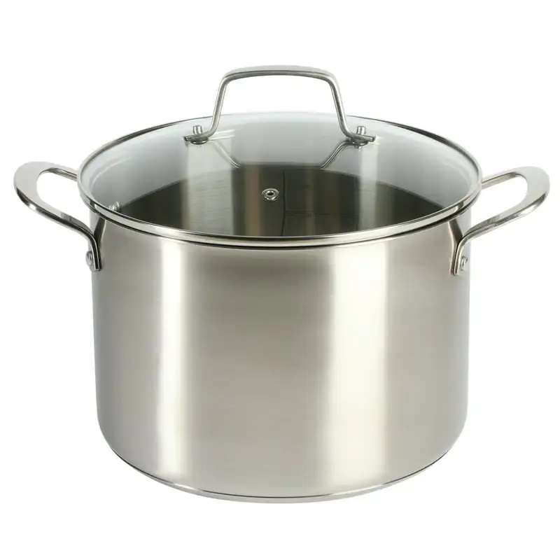 

Silverberry 8-Quart Matte Silver Stainless Steel StockPot with Lid