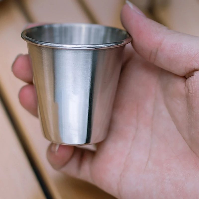 Кофейные кружки из нержавеющей стали на 80 мл с сумкой офисные чашки для воды
