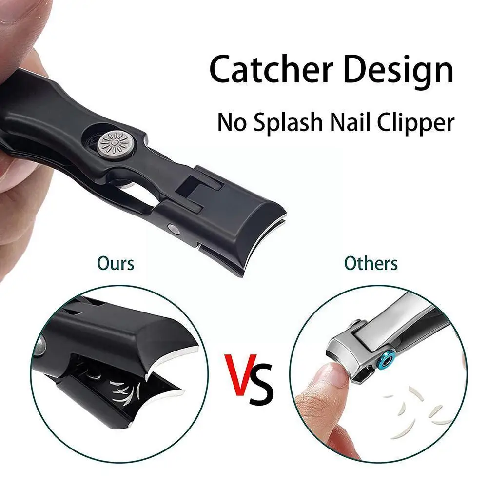 

Portable Travel Hygiene Dead Skin Remover Edge Cutter Pedicure Professional Steel Nail Black Trimmer Manicure D2w3