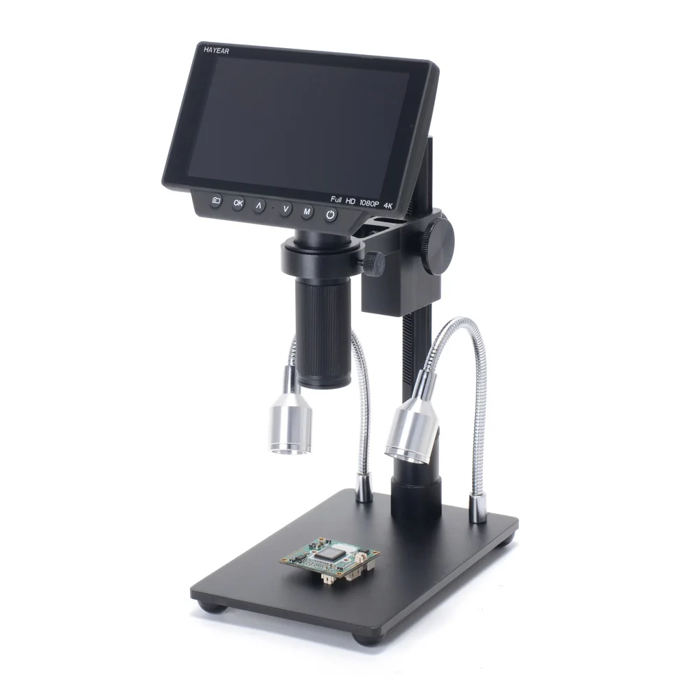 

34MP Digital Microscope 4K 5 inch Screen SONY CMOS HD Sensor 1080P 60FPS HDMI-Compatible USB & WIFI Camera 150X C-mount Lens
