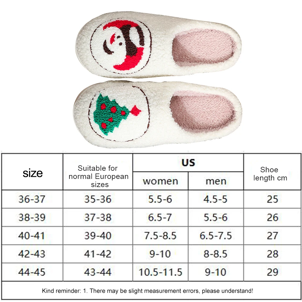 Тапочки со снеговиком и рождественской елкой рождественские плюшевые тапочки