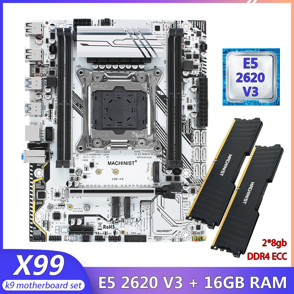 JINGYUE-placa base X99 LGA 2011-3, compatible con procesador Xeon E5 V3 CPU/V4 DDR3 y memoria RAM DDR4 M.2 NVME/SATA X99 PLUS-V2