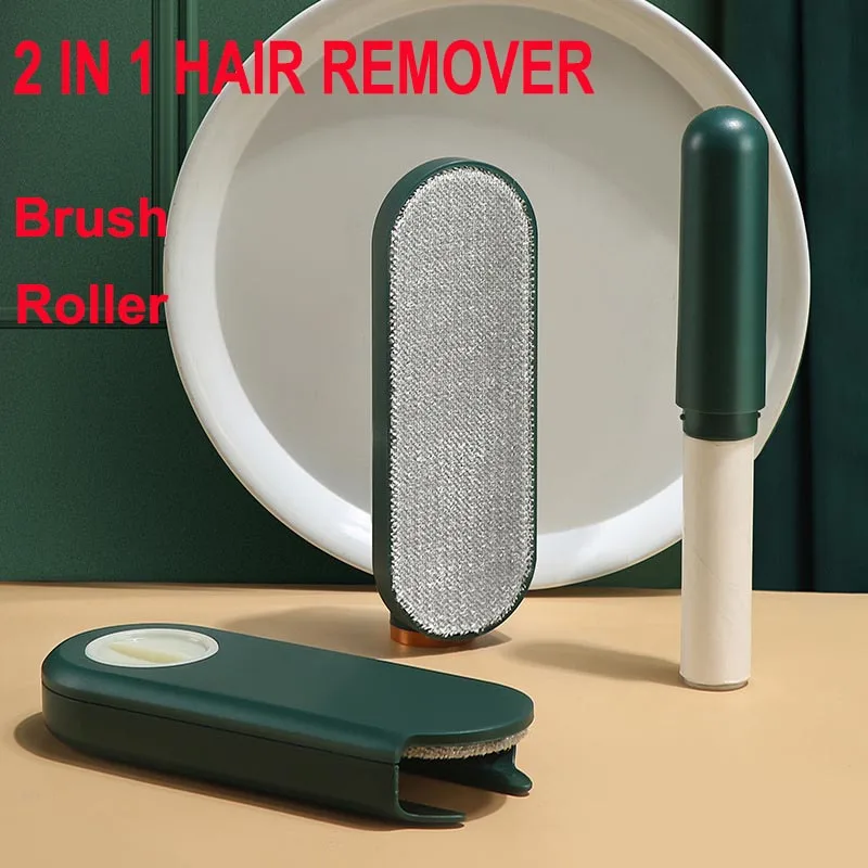 

2 In 1 Manual Sweater Cloths Lint Remover Brush Pet Dog Cat Hair Roller For Sofa Carpet Coat Pellet Fuzz Shaver Cleaning Tools