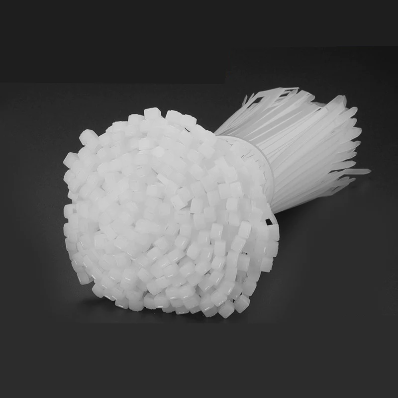 

GrenPRO 100pcs 50pcs White Cable Ties Fastening Rings Reusable Bundles Nylon Plastic Self-Locking Tensioners Recycled Removable