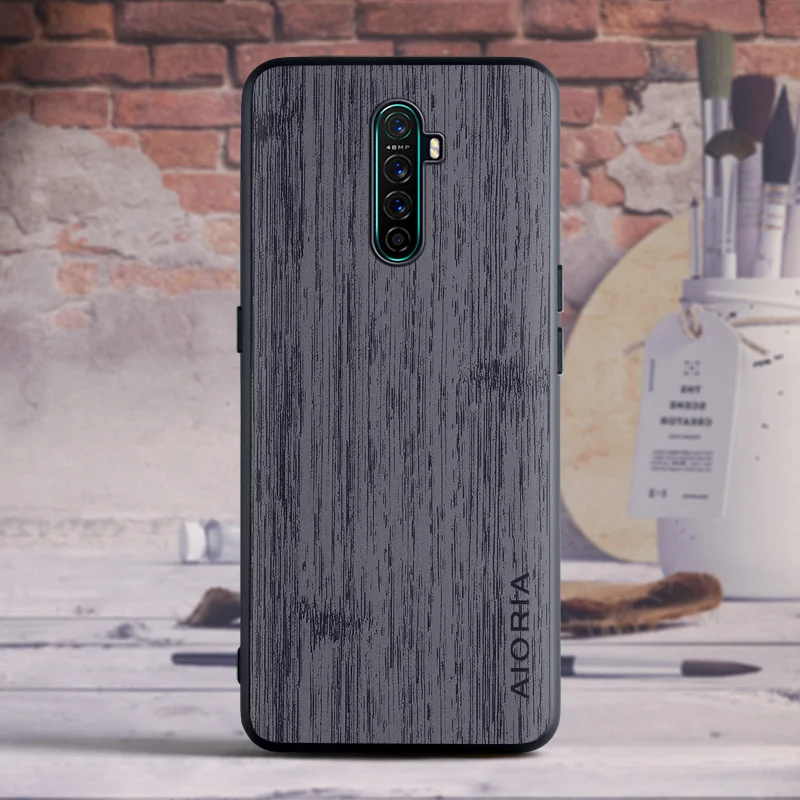

case for OPPO Realme X2 Pro Vintage design soft TPU Hard PC with PU leather skin 3in1 material coque fundas covers