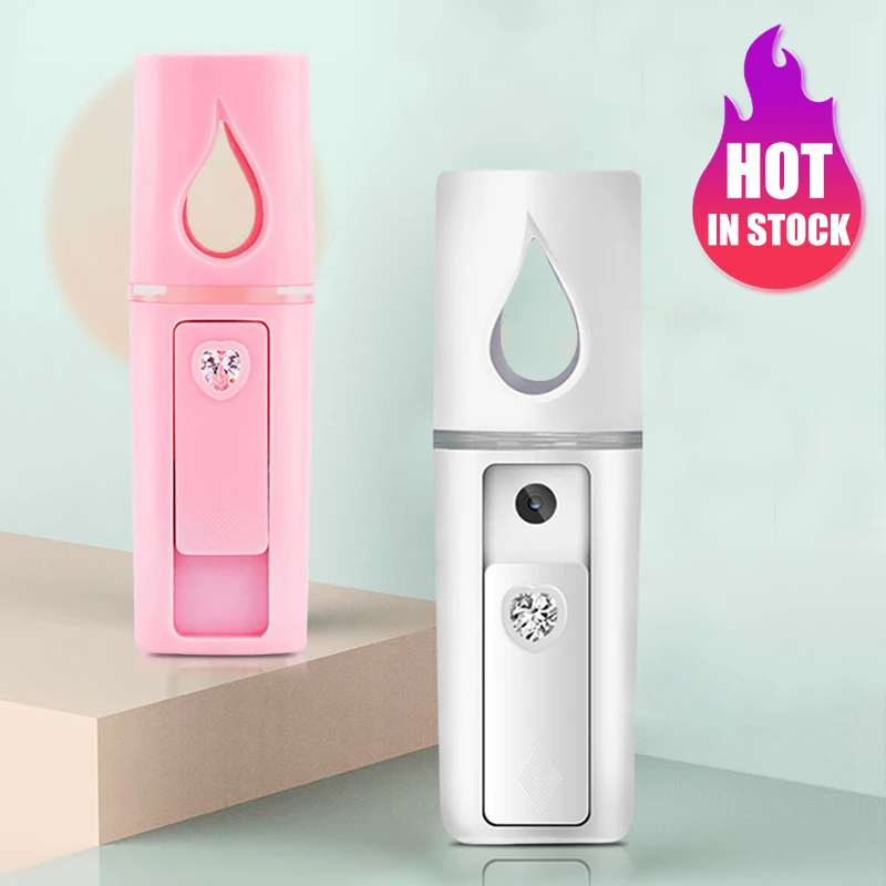 

Handy Nano Cool Mist Sprayer Facial Mister Steamer Face Humidifier with USB Rechargeable Moisturizing Cleansing Skin Care Tools