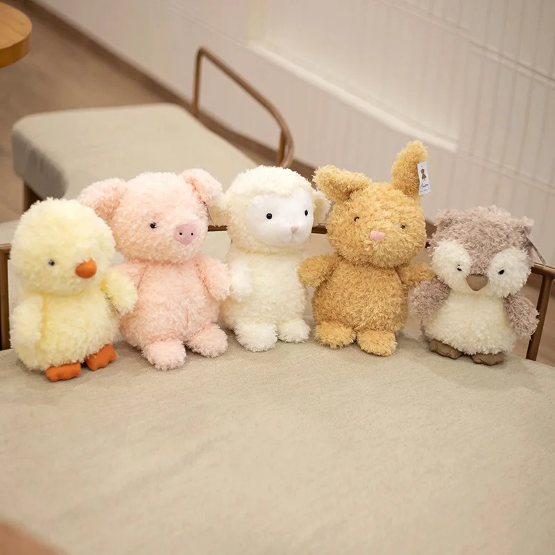 

Plush Soft Comfortable Toy Stuffed Environmental Pig Sheep Duck Rabbit Owl Dog Duck Animal Cartoon Doll Children Birthday Gift