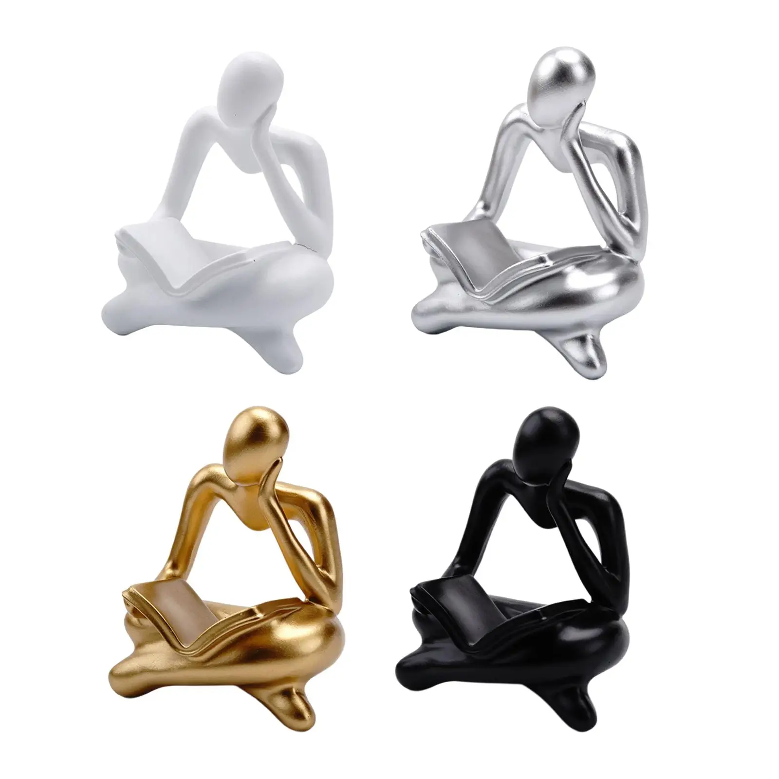 

Abstract Reader Statue Gift Nordic Style Decoration for Shelf Bedroom Home Living Room
