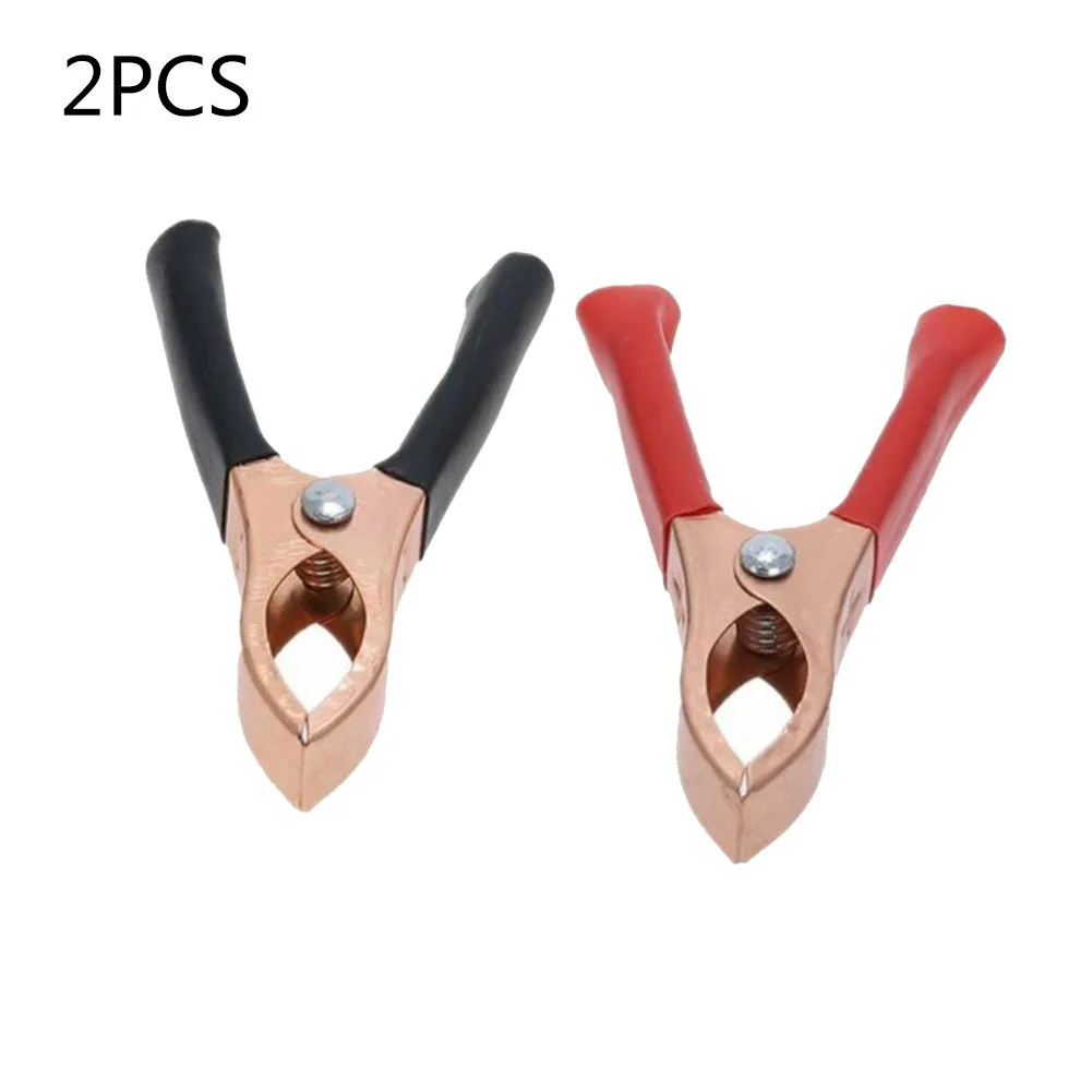 

2Pcs Alligator Clips 30A 70mm Crocodile Clip Car Van Battery Test Lead Clips Alligator Clips Connect Socket Plug For Battery