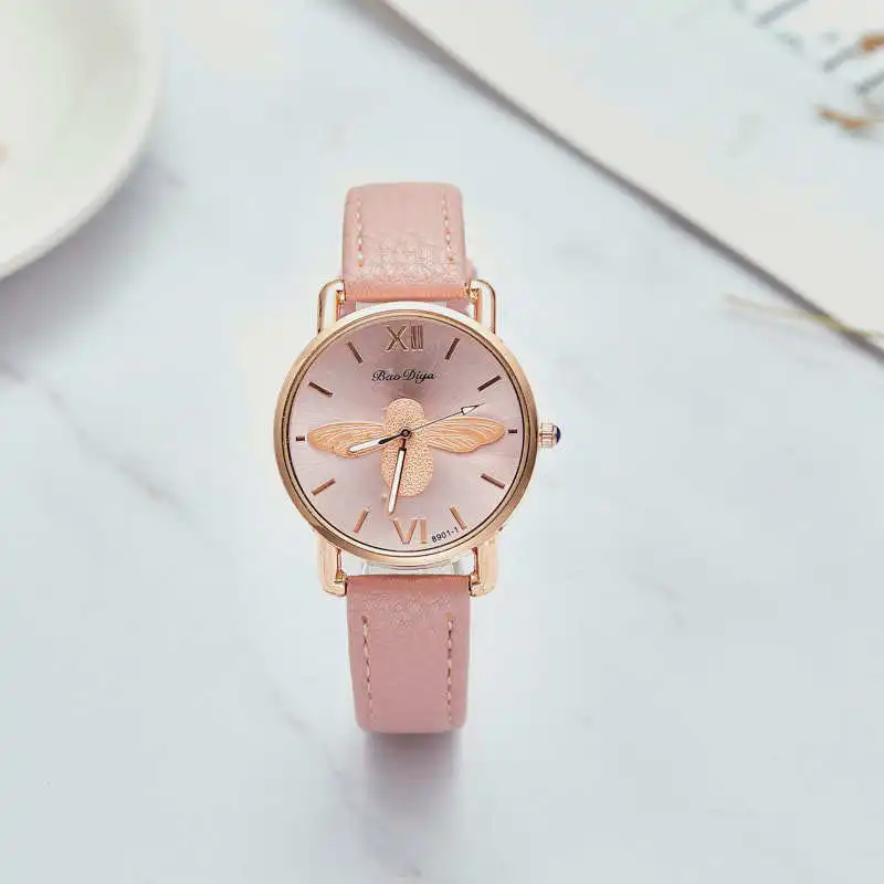 

Luxury Simple Casual Bee Watch for Women Vintage Ladies Cute Quartz Wristwatches Female Clock Reloj Mujer часы