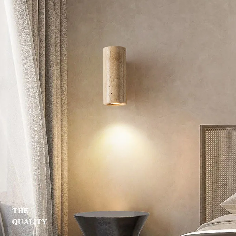 Современная желтая мраморная настенная лампа светодиодный прикроватный