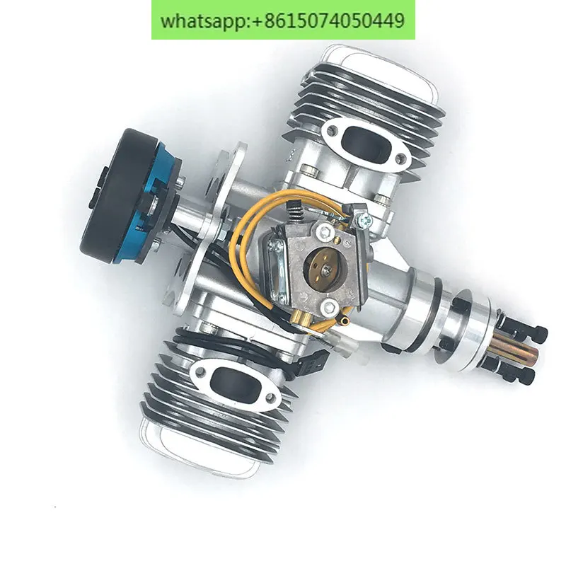 Авиационная модель бензинового двигателя DLE60 с двухцилиндровой двухтактной