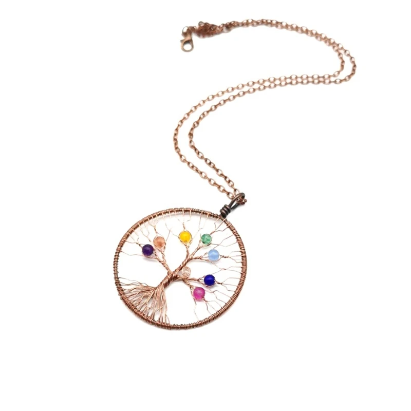 Ожерелье с подвеской Древо Желаний ажурная цепочка до ключиц жемчужное ожерелье