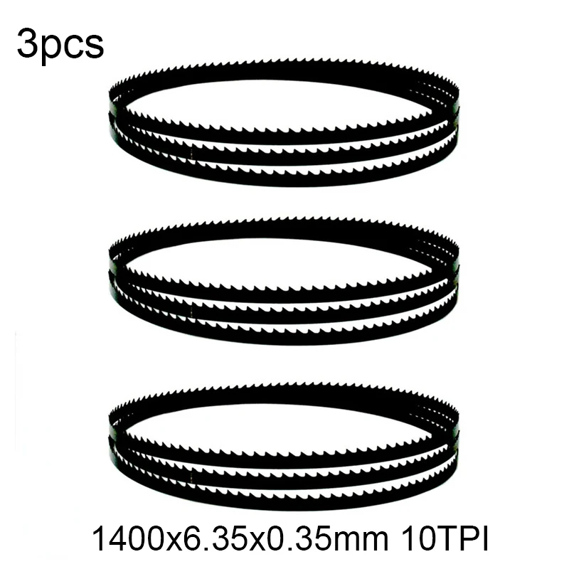 

Bandsaw Blades 1400x6.35x0.35mm 10TPI Woodworking Tools Accessories for METABO Draper Nutool FOX 3pcs