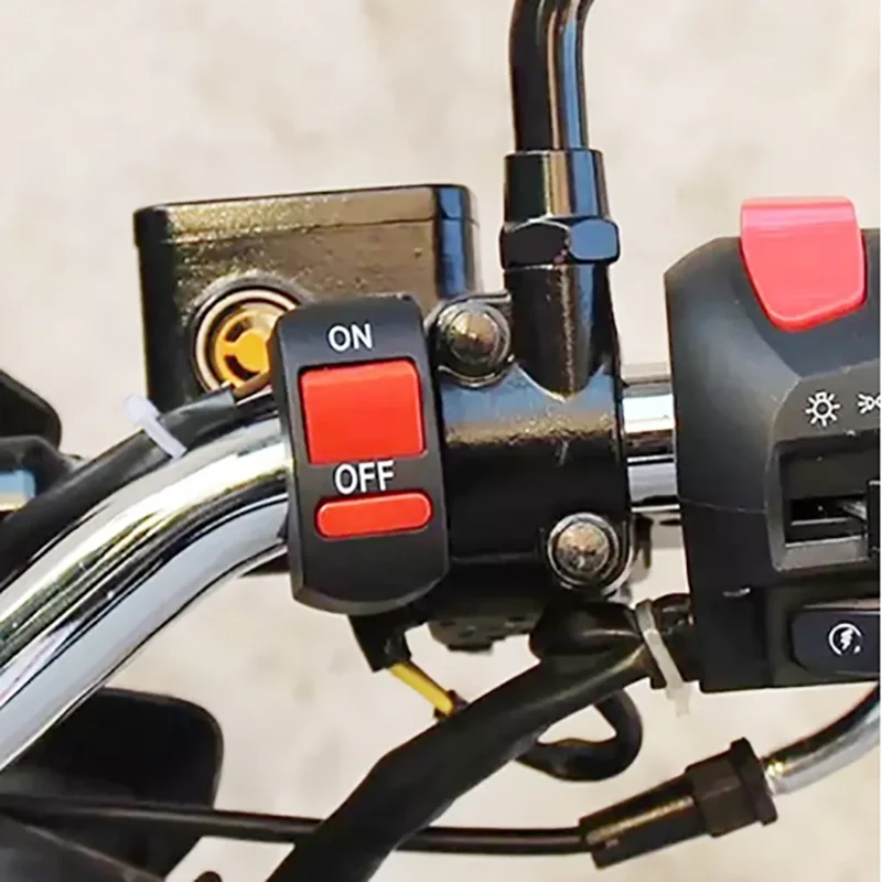 

1 Piece Motorcycle Switches Bullet Connector Handlebar Switches ON/OFF Button Connector Push Button Switch Motorbike Accessories