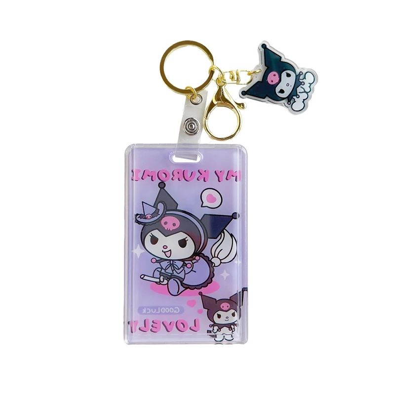 Kawaii Cartoon Character Photocard Holder Credit ID Bank Card Photo Display Holder Bus Card Protective Case Pendant Keychain images - 6