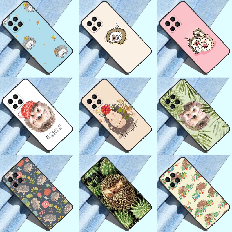 Чехол Kawaii с сердцем Ежика для Huawei P30 Lite P40 P50 P20 Pro P Smart 2021 Nova 5T 9 Honor X9 X8 X7 50