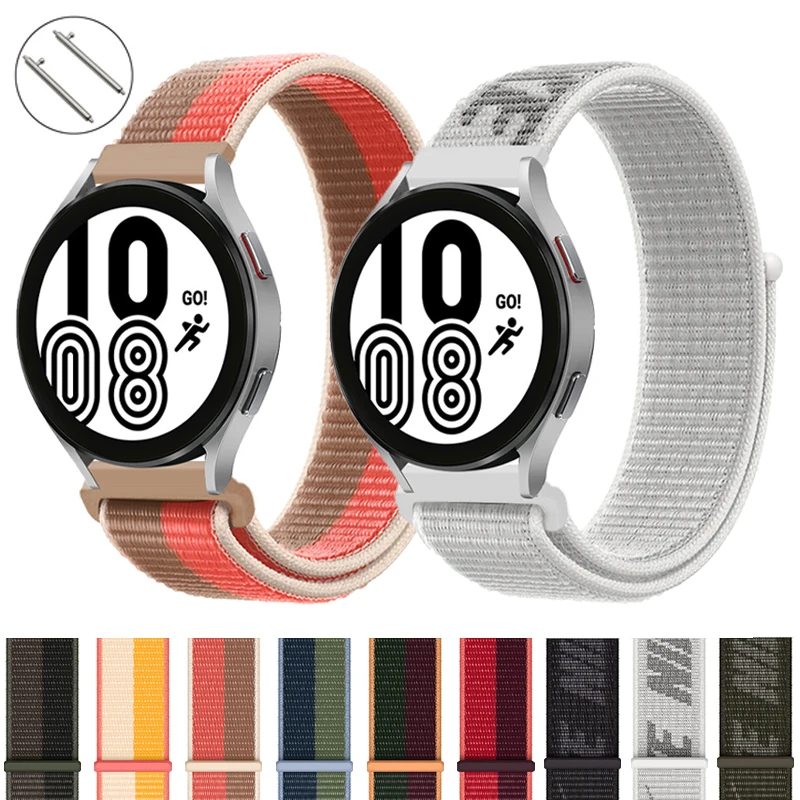 

Ремешок нейлоновый для Samsung Galaxy watch 4 Classic/Active 2 40 мм/44 мм/3 41 мм 45 мм/Gear s3 frontier, 20 мм 22 мм