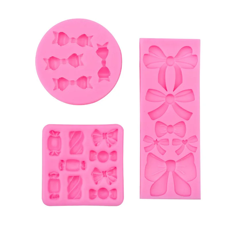 

DIY Candy Size Bow Shape Liquid Silica Gel Mold Sugar Cake Baking Decoration Chocolate Decoration