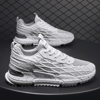 sneakers men running shoes platfomrs breathable comfortable fashion daddy footwear mesh upper increasing height sports shoes
