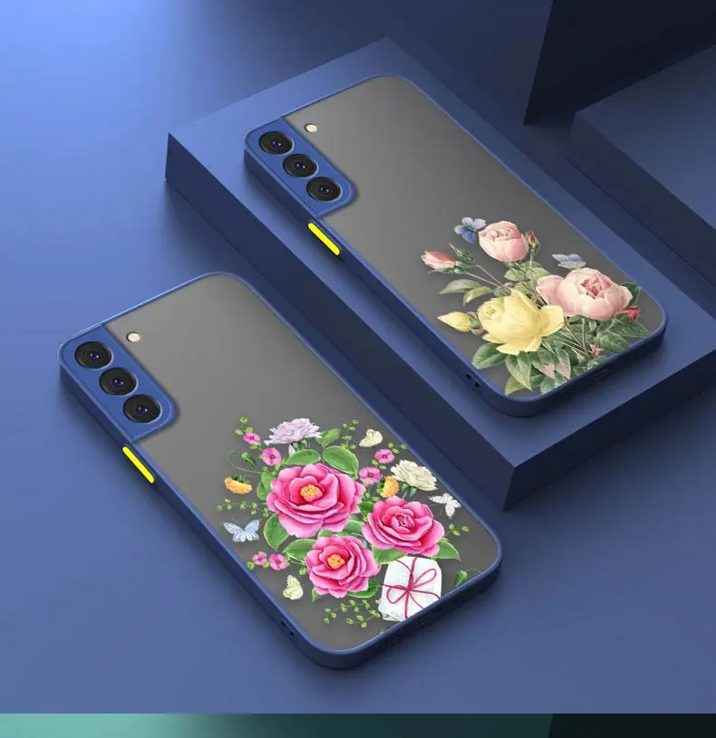

The Most Beautiful Flowers Matte Case For Samsung S22 S21 S20 S10 S9 S8 S10E FE Lite Plus Ultra 5G Capa Fundas Coques Case Shell