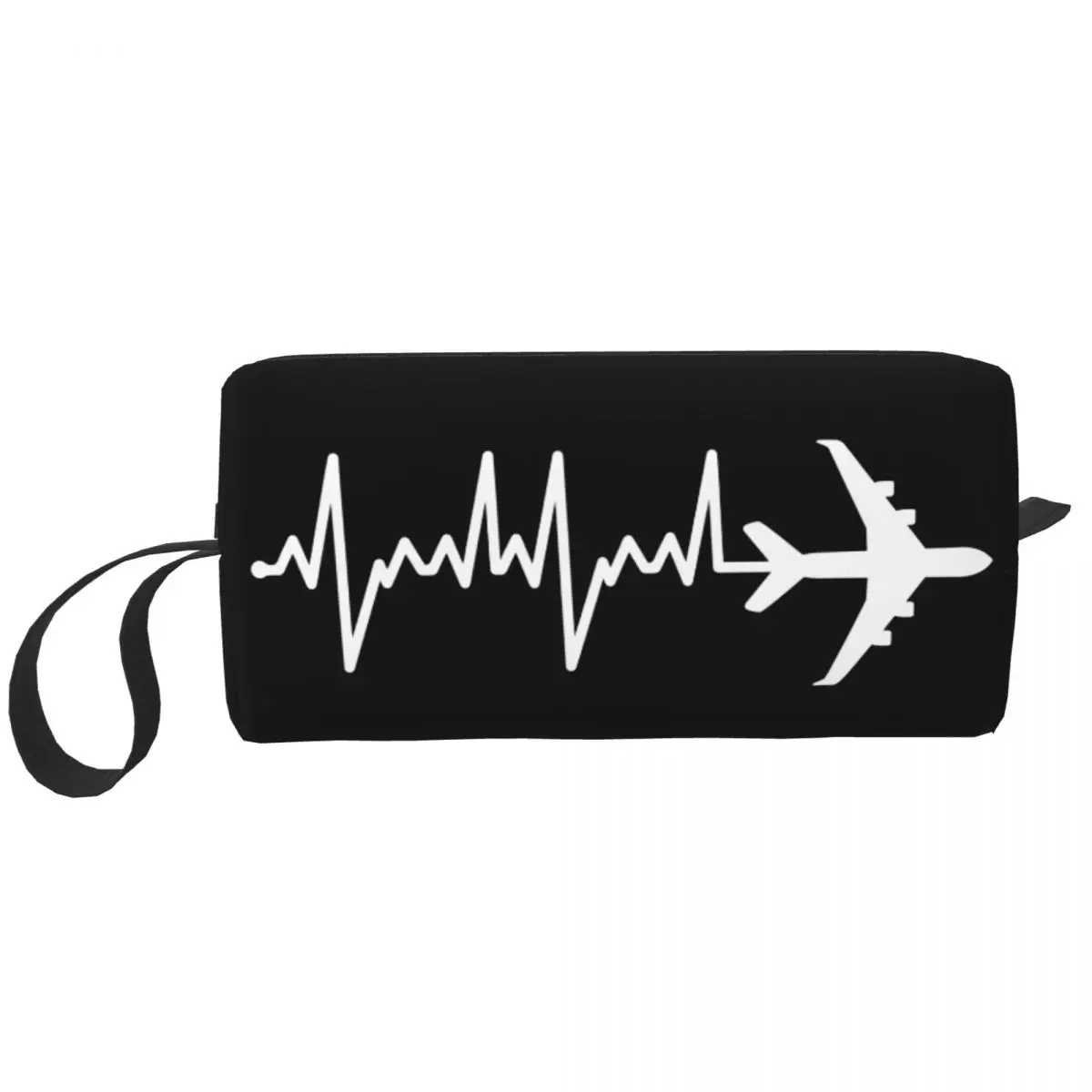 

Aviation Airplane Heartbeat Pilot Cosmetic Bag Cute Large Capacity Aviator Plane Gift Makeup Case Beauty Storage Toiletry Bags