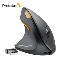 ProtoArc EM13 BT Wireless Vertical Mouse for Left Hand Rechargeable 2.4G USB Engonomic Mice for Computer Laptop Notebook PC