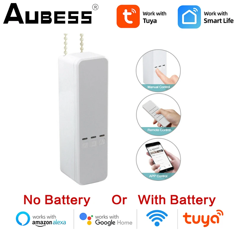

Aubess Wifi Smart Roller Blinds Motor,Tuya WiFi Electric Shutter Curtain Motor,Remote Voice Control Work With Alexa/Google Home