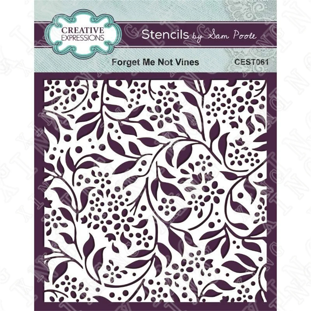 

2022 New Arrival Forget Me Not Vines Decor Diy Graphics Painting Scrapbooking Stamp Ornament Album Embossed Template Reusable