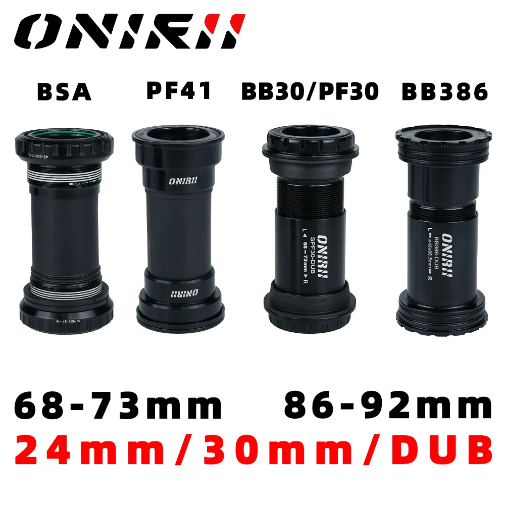 

ONIRII Bottom Bracket Full Series 24mm/30mm/DUB 86-92mm BSA Thread BB Aluminum Sealed Bearing for Road MTB Bike SRAM Part NEW