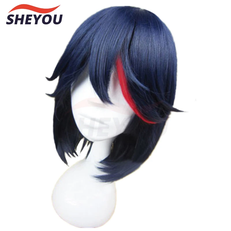 High Quality Anime KILL La KILL Matoi Ryuko Short Blue With Red Heat high-quality-anime-kill-la-kill-matoi-ryuko-short-blue-with-red-heat