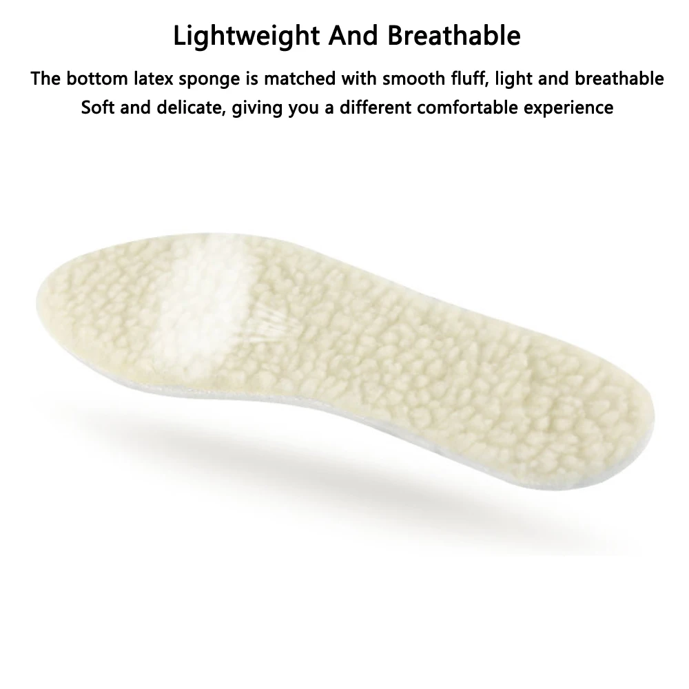 Warm Heated Insoles for Shoes Adults Children Thicken Cashmere Thermal Insoles Sweat Absorption Breathable Heating Shoe Pads