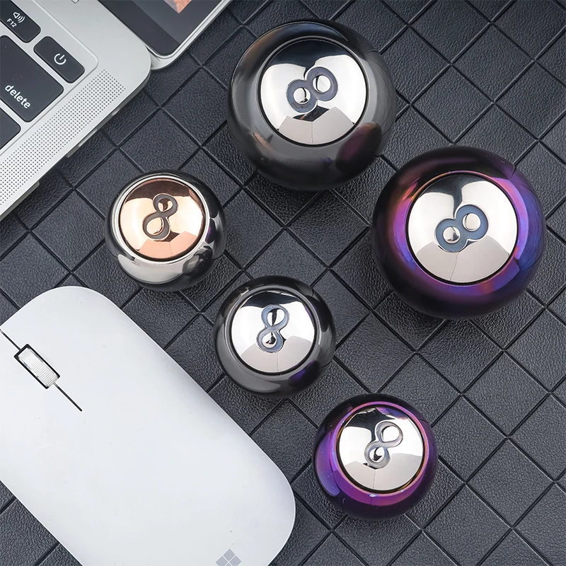 

Original Black Eight Billiards Round Fingertip Hand Spinner Desktop Solution Pressure Reduction Toy Artifact EDC Ornaments