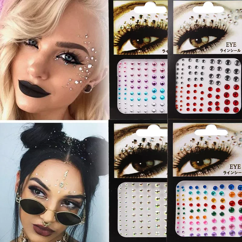 

NEW IN Sexy Crystal Eyes Glittering Face Body DIY Diamond Party Jewelry Makeup Tools Eye Makeup Accessories Disposable Sticker