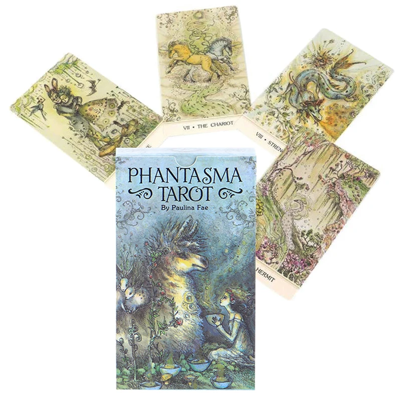 

78pcs/set Card Phantasma Tarot Cards Divination Fate Deck Family Party Entertainment Board Games With Paper Guide Book