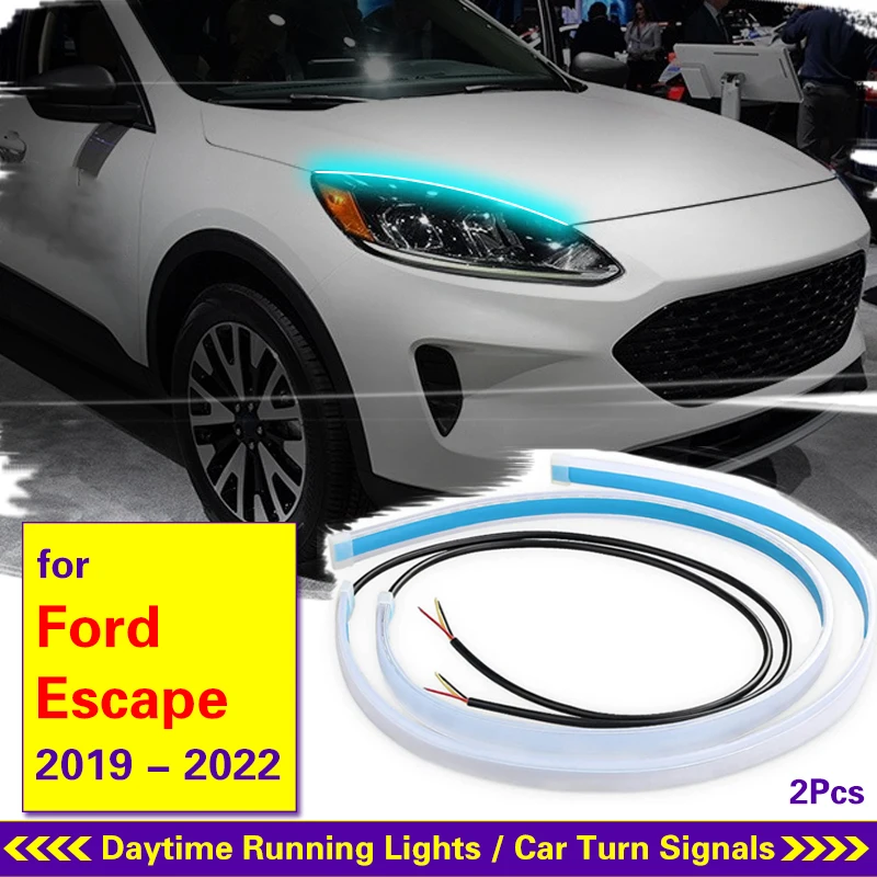 2 шт. светодиодные DRL дневные ходовые огни гибкие автомобильные фонари указатели
