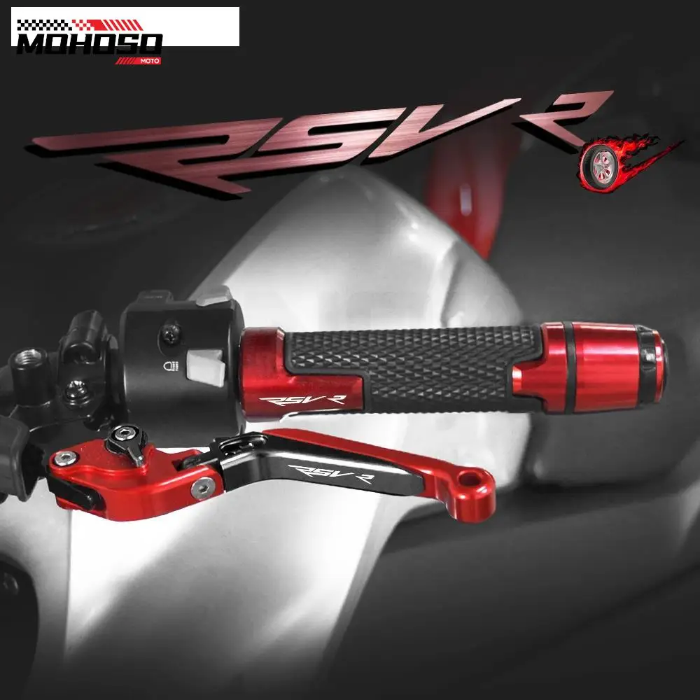 

Motorcycle Accessories Aluminum Brake Clutch Levers Handlebar Hand Grips Ends For Aprilia RSVR RSV R 1999-2008 2005 2006 2007