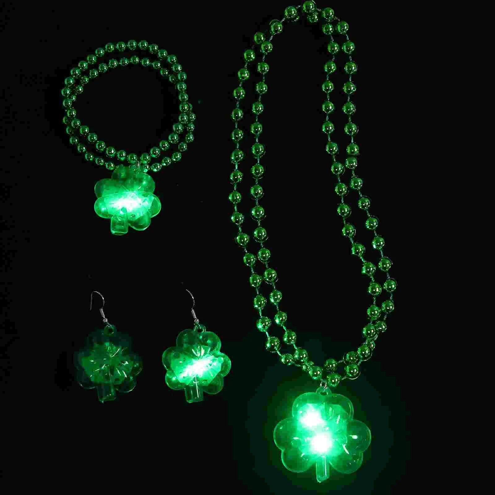 

Necklace Day St S Patrick Shamrock Patricks Festive Bracelet Up Costume Leprechaun Gifts Green Lucky Decor Women Leaf Costumes