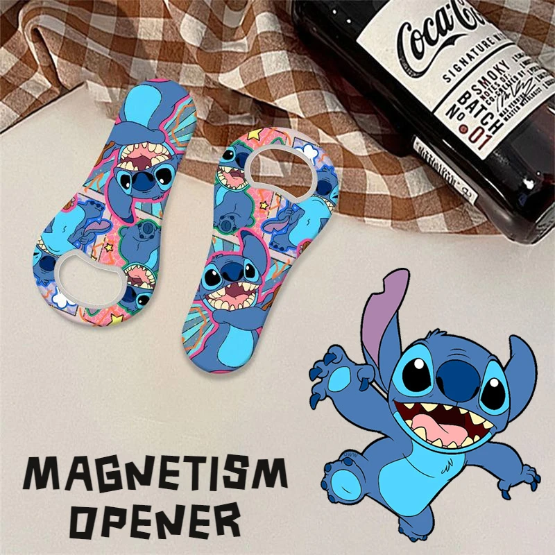 Модный мультяшный Открыватель для консервных банок Disney Stitch Магнитная бутылка