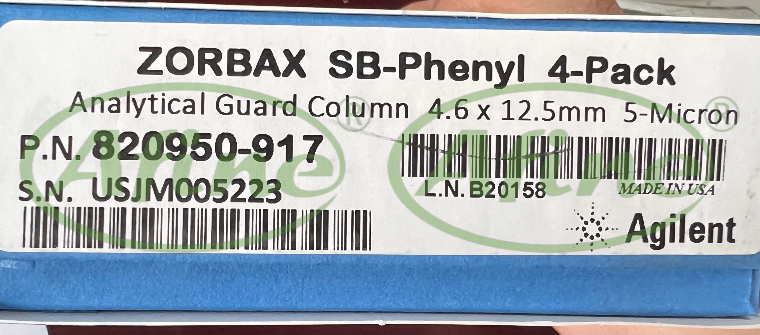 Колонка быстрого разделения AFINE Agilent ZORBAX 3 5 мкм для 820950 -917 -915 4 6 х 12 мм 400 бар ZGC