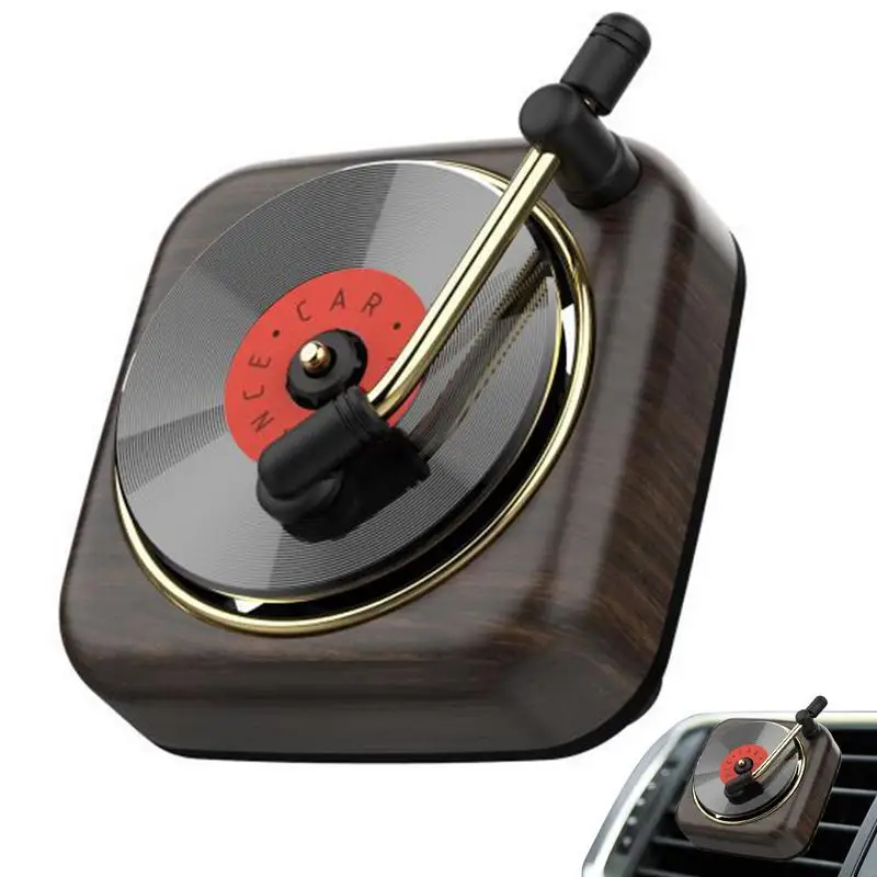 

1pc Retro Car Diffuser Vent Clip Creative Record Player Air Freshener Car Perfume Aromatherapy Essential Oil Fragrance Diffuser