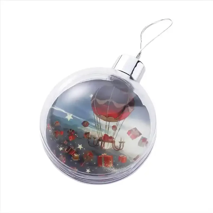 

Высококачественный Рождественский шар из пластика и алюминия 80 мм, сублимационные рождественские украшения, заготовки для индивидуальной печати
