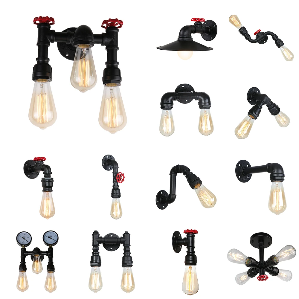 Винтажный промышленный настенный светильник в стиле лофт железная лампа ретро