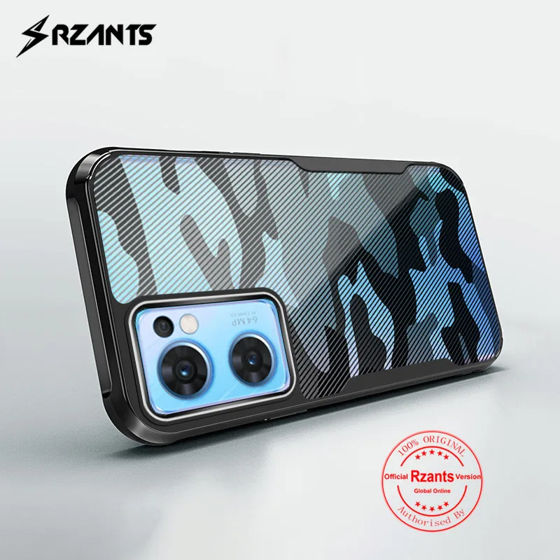 

Rzants Shockproof Case for Oppo Reno 7 Pro 5G Reno 7 5G Global Translucent Cover Camouflage [Beetle Upgrade] Slim Back Casing