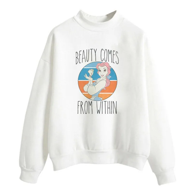 

Princess Belle Long Sleeve Fashion Hoody Sudaderas Cartoon Clothes Autumn Harajuku Women's Sweatshirt Kawaii Print Hoodies 2022