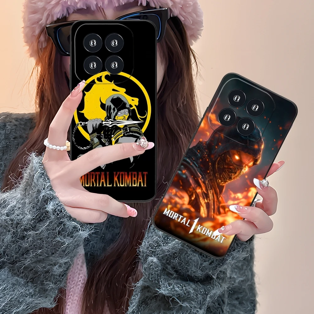 Чехол для мобильного телефона Mortal Kombat Scorpion Xiaomi 14 13 12 11 10 9 T Ultra Lite Pro S SE X 5G черный