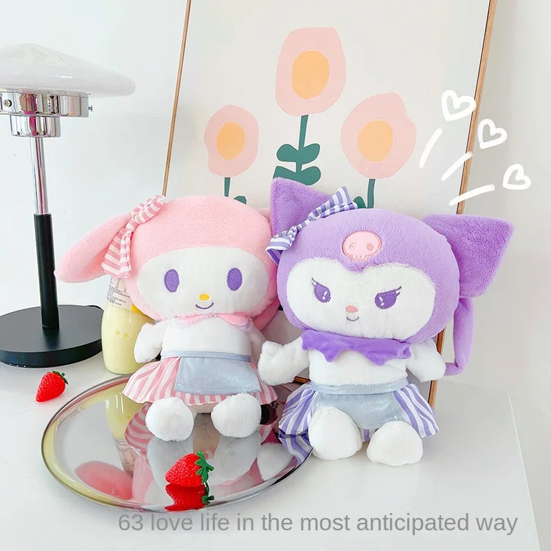 

33cm Kawaii My Melody Sanrio Plush Dolls Handbag Kulomi Anime Shoulder Bags Soft Stuffed Plush Bags Birthday Gift for Girls Kids