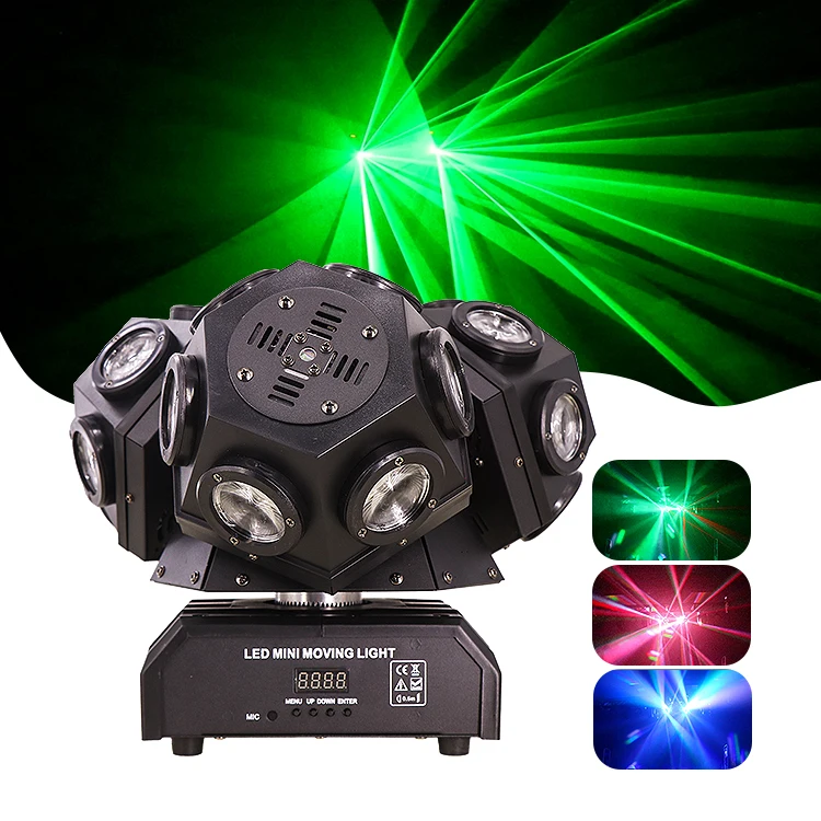 

10W*18Pcs Led 3 Beam 3 Laser Light Stage Laser Beam Lights For DJ/Stage/Bars/Club