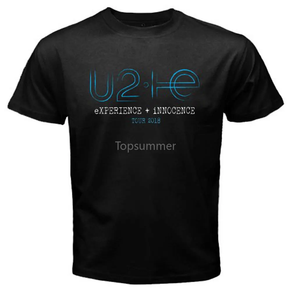 

New U2 Experience Innocence Tour 2018 Logo Bono Mens Black T Shirt Size S 3Xl